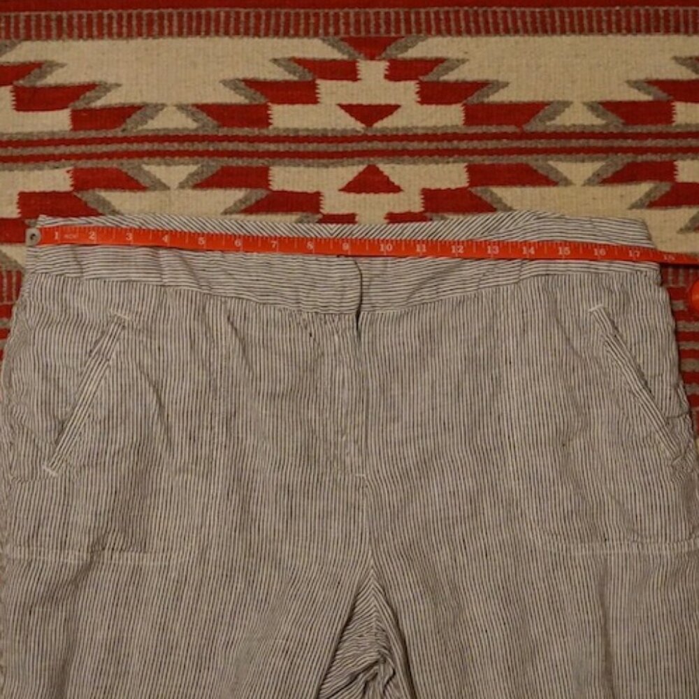 Chico's Women's Striped Linen Pants - Picture 8 of 10